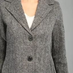 honnete 100 % Polyester Solid Coat For Women image 5