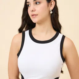 aayu Women Bodycon White Maxi/Full Length Dress image 5