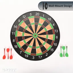 movex Morex Magnetic Dart Board Set Durable & Safe 16 Inch Wide with 6 Magnetic Darts 41 cm Dart Board image 3