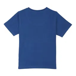 Marvel by Wear Your Mind Boys Blue Henley Neck Indigo Pure Cotton Applique T-shirt image 3