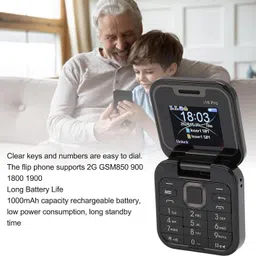 fuziqra Rock X Flip Dual Sim Keypad Mobile with 1.8"Display Flip/Fold Call & SMS image 4