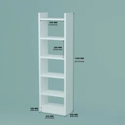 das Colton Bookshelf Cabinet Book Rack Organizer with Shelves for Home Library Engineered Wood Open Book Shelf image 4