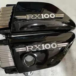 y retail Rx100 Battery and Air filter Side Panel Set with Monogram Chrome Kit (Black) Bike Fairing Kit-picture-34