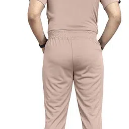 nispruh Men Night Suit Set Beige Solid image 2