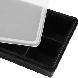blinkcarts 6 Big Size Square Black Silicone Ice Cube Tray image 2
