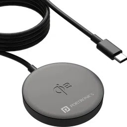 Portronics Quikk 15W Magnetic Wireless Charging Pad,Qi2 Certified, Type C input,For iPhone Charging Pad-image-64