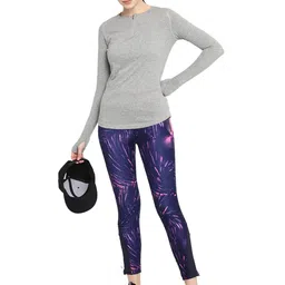 ap'pulse Pack of 2 Women Solid Round Neck Pure Cotton Grey T-Shirt image 4