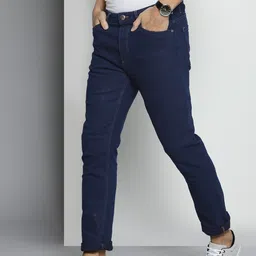 the indian garage co. Men Slim Mid Rise Blue Jeans-picture-10