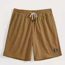 manya empire Pack of 2 Solid Men Beige Regular Shorts image 2