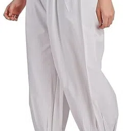 srisaras Cotton Blend Solid Women ["Black","White"] Salwar image 3