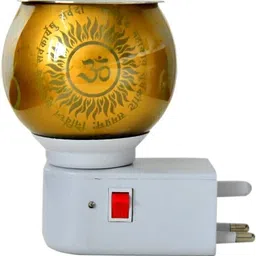 agrwal Glass Aroma Oil Diffuser/Kapoor Dani/ Camphor Burner Cum Night Lamp with Switch Glass Incense Holder Set image 2