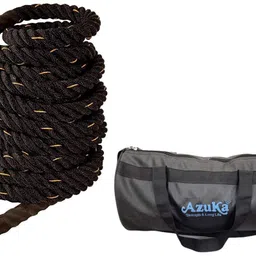 azuka Battle rope Yellow with gym bag Fitness Accessory Kit Kit image 1