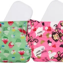 kogar New Print Cloth Button Diaper Reuse Nappy Baby Pants With Insert For (0 -3Y)H1-picture-12