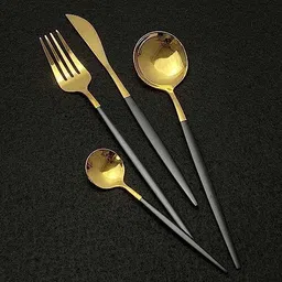 medigo Stainless Steel Cutlery Set Forged with Hammered Handle Steel Cutlery Set-picture-40