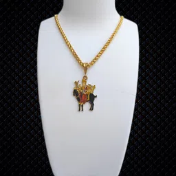 d d fashion New Maa Meldi pandent with New rope Chain For Mens and Boys. Gold-plated Alloy Pendant Set image 4