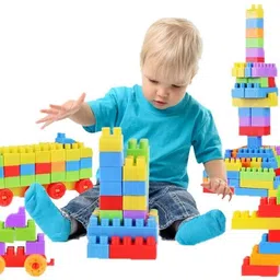 kiddovate Educational DIY Building Blocks Made From Non Toxic Plastic BB26.522 DIY 50Pcs image 2