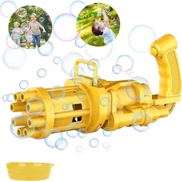 silverwyn Bubble Machine Gun Gatling Model Bubble Gun Machine for Kids Bubble Machine for Parties Indoor Outdoor Toys Gift Bubble Maker Bubble Blower Toy Not Include Battery & Bubble Liquid[multicolor] Guns & Darts-picture-18