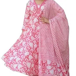 edm Women Floral Print Viscose Rayon Anarkali Kurta With Attached Dupatta-picture-23