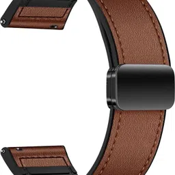 ACM Watch Strap Leather Magnetic Silicone for Titan Maestro Smartwatch Belt Band 3711367 mm Synthetic Leather Watch Strap image 1