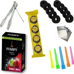 ACCESSORIES 5 MOUTPIECE TIPS & FUMIFY Double Apple Hookah Flavor-picture-40