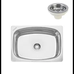 rakrish 16 × 18 × 8 kitchen sink Matte Finish 1.2 mm 302 grade with drain coupling 16 × 18 × 8 kitchen sink Matte Finish 1.2 mm 302 grade with drain coupling Vessel Sink-picture-47