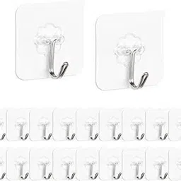 spivora Self Adhesive Sticker Hanger | No-Drill Plastic Wall Hooks Hook 20-picture-13