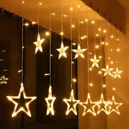 monish 136 LEDs 2.49 m Yellow Steady Star Rice Lights-picture-18