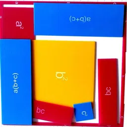 Algebra kit(a+b+c)2 Identity Math lab Model kit manipulatives Model for Kids,Teachers and Parents in Classroom or Home,Big Size-image-23