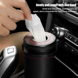 hasthip Car Tissue Paper Holder - Cylinder Tissue Box Vehicle Tissue Dispenser image 5