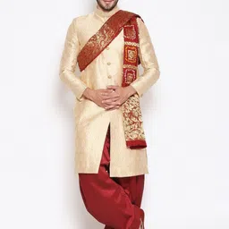 dupatta bazaar Silk Blend Woven Multicolor Men Dupatta image 4