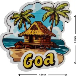 Goa fridge magnet | wander tag Fridge Magnet Pack of 1 image 2