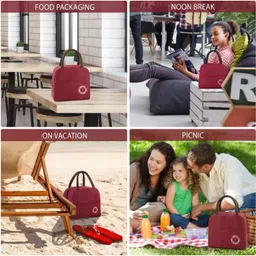 pagalyetrade Cartoon Lunch Bags for women Reusable Insulated Aluminum Foil Bag Waterproof Lunch Bag image 2