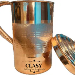 clasy Copper 1.5 L Jug With 2 Pcs Of Copper Glass Jug Glass Set image 5