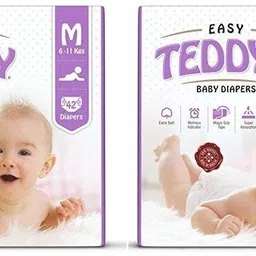 teddyy easy Baby Tape Diaper - Medium (42 pieces) - ( Pack of 2 ) - M-picture-12