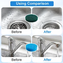 HASTHIP 4pcs Drill Cleaning Kit with Brush Sponge Scouring Fleece and Microfiber Pads for Laptops image 5