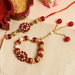 great art Bhaiya Bhabhi 2021-500-5 Pearl RakhiSet-picture-10
