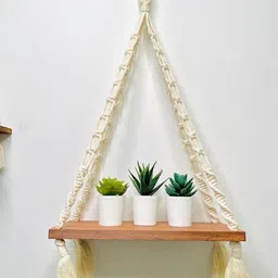 ms h b embrodery Macrame Home Decor Shelf Made, Macrame Pot Planter Wall Hanging Tapestry image 2
