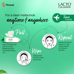 lacto calamine Daily Cleansing wipe with Aloe Vera, Cucumber, Vitamin E, Paraben & Alcohol Free Makeup Remover image 5