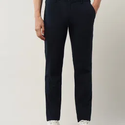 arrow sport Men Slim Fit Blue Polyester Trousers image 1