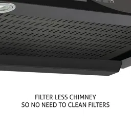 GLEN 6061 BL BLDC MS 90cm 1200m3/hr Ductless Auto Clean Wall Mounted Chimney with Touch Control Panel (Black) image 4