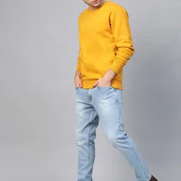 roadster Men Full Sleeve Solid Sweatshirt image 4