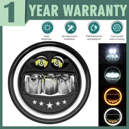 LED Headlight for Royal Enfield Classic 350, Classic 500, Bullet 350, Bullet Electra, Standard 350-image-19