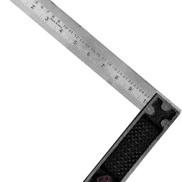 lxmi Carbon Steel Angle Cut Trysquare (10 Inch 250mm, With Marked Scale) Tri-Square image 2