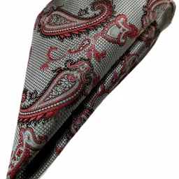 VOICI Paisley Design Gey color pocket square and Cravat image 2