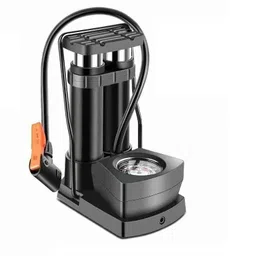 ktdankhara Dual Barrel Metal Foot Air Pump with Gauge for Car, Bike, Cycle & Sports Balls Bicycle Pump-picture-14