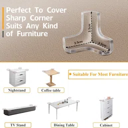 kinderhaus Baby Proofing Corner Guards (8-Pack) T Shape Protectors with Thickened Adhesive image 4