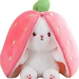 tobby toys Reversible Cute Fruit Bunny Soft Toy with Big Ears, Premium Quality - 30 cm-picture-20