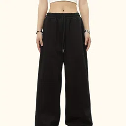 trufflegum Women Solid Black Track Pants-picture-15