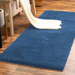 Blue Polyester 60 x 24 Inches Machine Made Floor Runner by Luxe Home International-picture-12