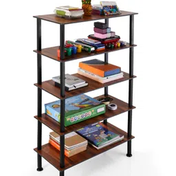 Ridhaan Engineered Wood Open Book Shelf image 1